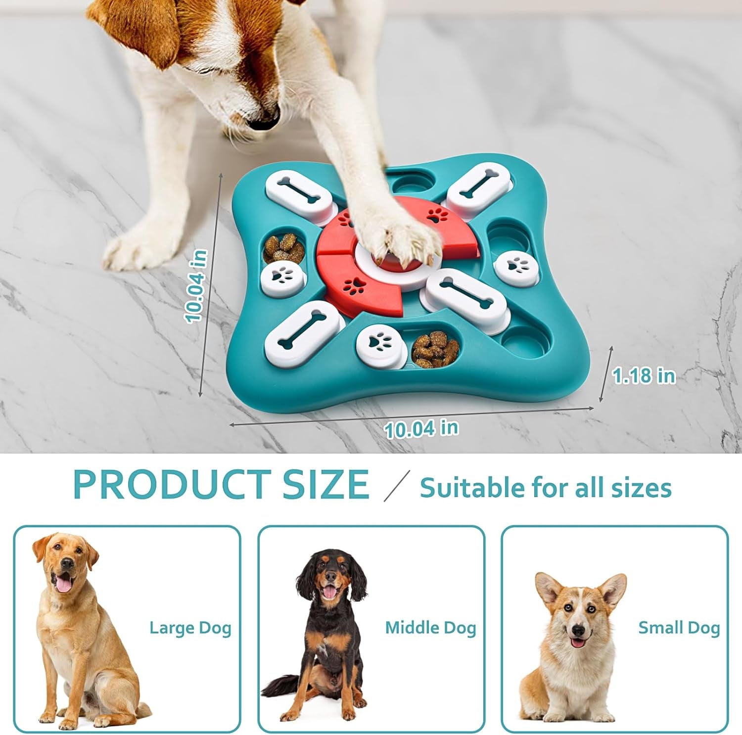 Interactive Dog Puzzle Toys - Treat Dispensing Enrichment for IQ Training and Brain Stimulation - Perfect Gifts for Puppies, Cats, and Dogs