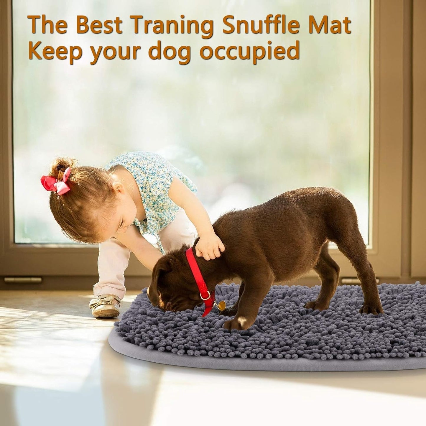 Interactive Snuffle Mat for Dogs - 17'' x 21'' Puzzle Toy for Boredom Relief & Natural Foraging Skills - Perfect for Small, Medium & Large Dogs