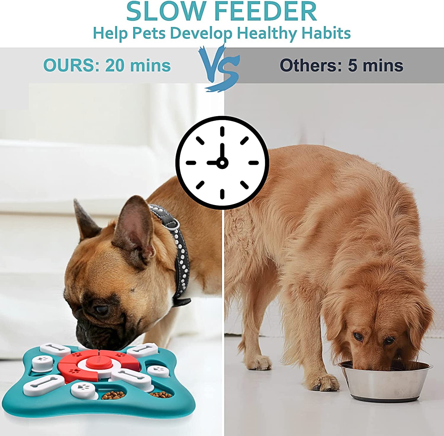 Interactive Dog Puzzle Toys - Treat Dispensing Enrichment for IQ Training and Brain Stimulation - Perfect Gifts for Puppies, Cats, and Dogs