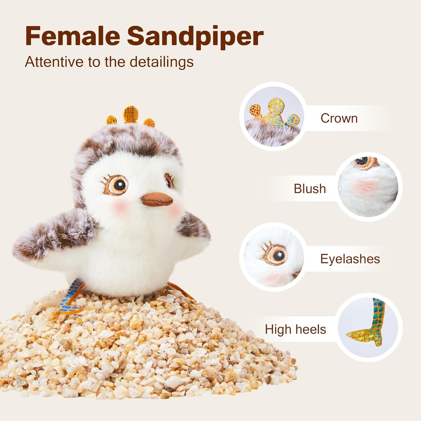 Interactive Flapping Sandpiper Cat Toys - Lifelike Chirping Birds with Catnip for Engaging Playtime Fun!