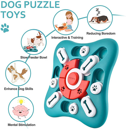 Interactive Dog Puzzle Toys - Treat Dispensing Enrichment for IQ Training and Brain Stimulation - Perfect Gifts for Puppies, Cats, and Dogs