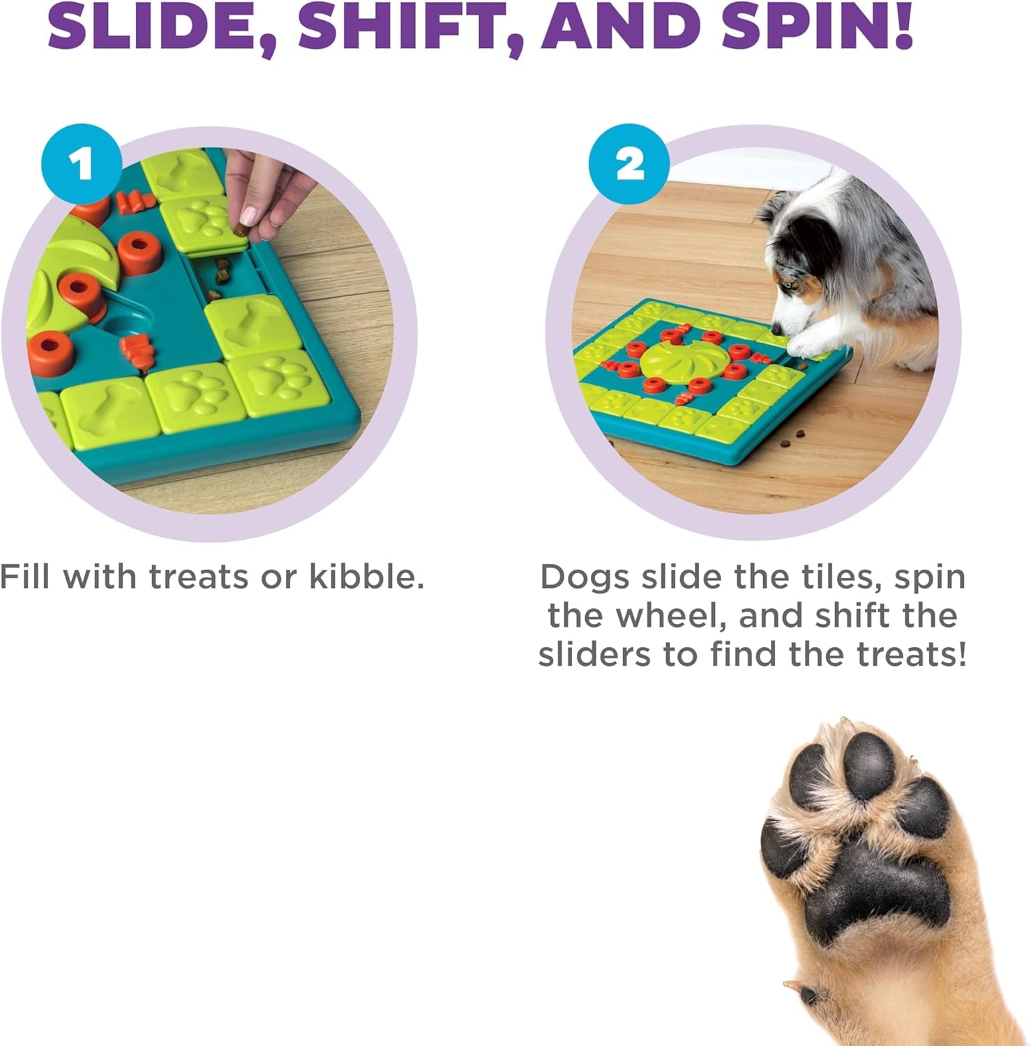 Nina Ottosson Expert Level 4 Interactive Dog Treat Puzzle - Engaging Enrichment Toy for Smart Dogs