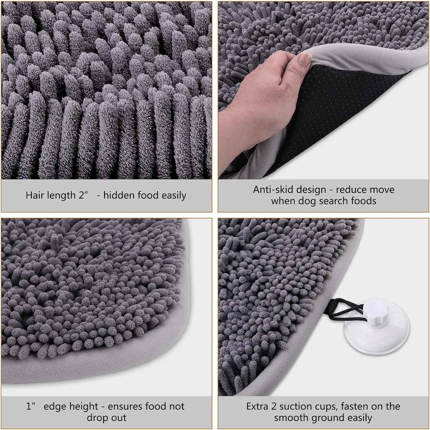 Interactive Snuffle Mat for Dogs - 17'' x 21'' Puzzle Toy for Boredom Relief & Natural Foraging Skills - Perfect for Small, Medium & Large Dogs