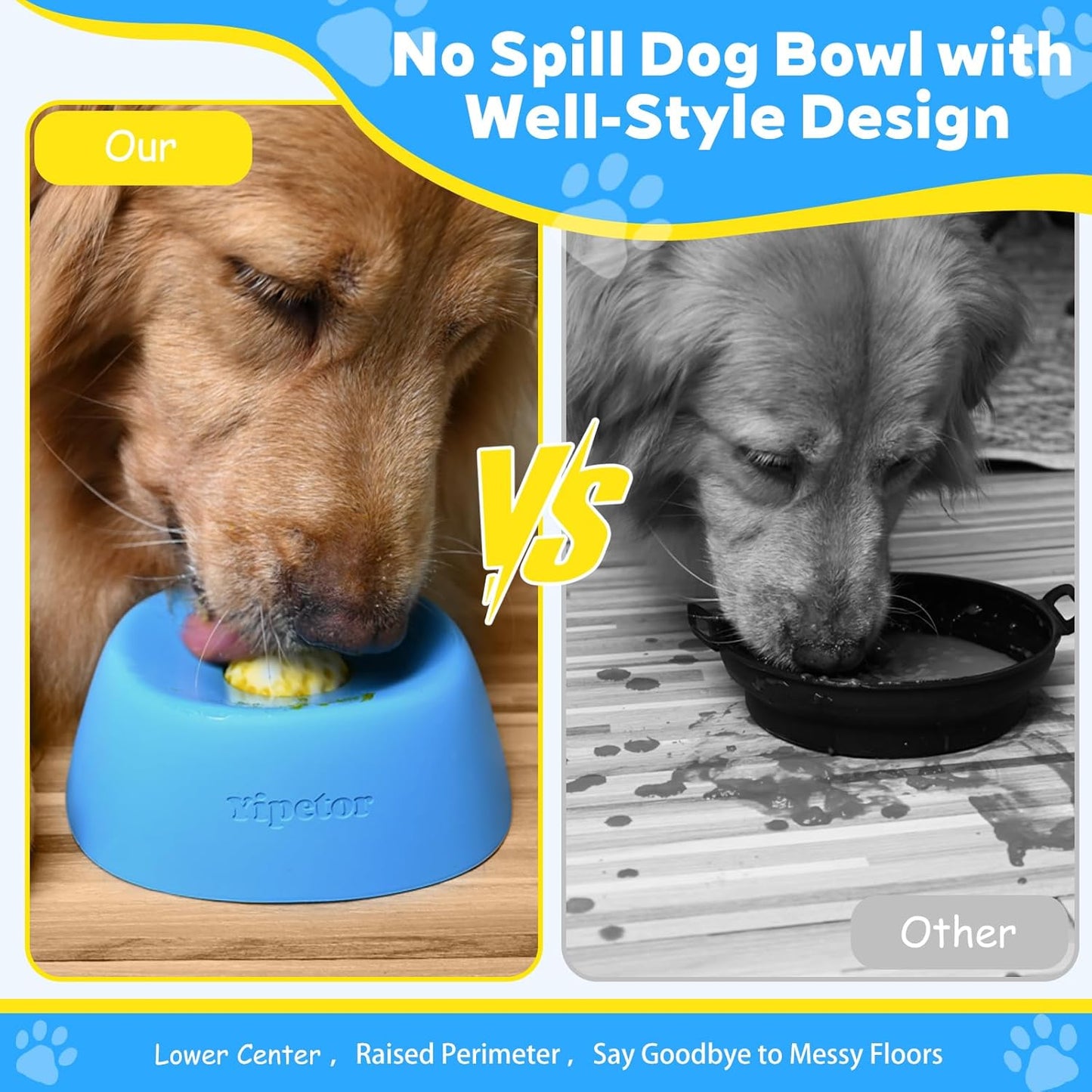 Enrichment Slow Feeder Dog Bowl - Lick & Treat Toy for Bone Broth & Yogurt - Perfect for All Breeds & Post-Op Nutrition