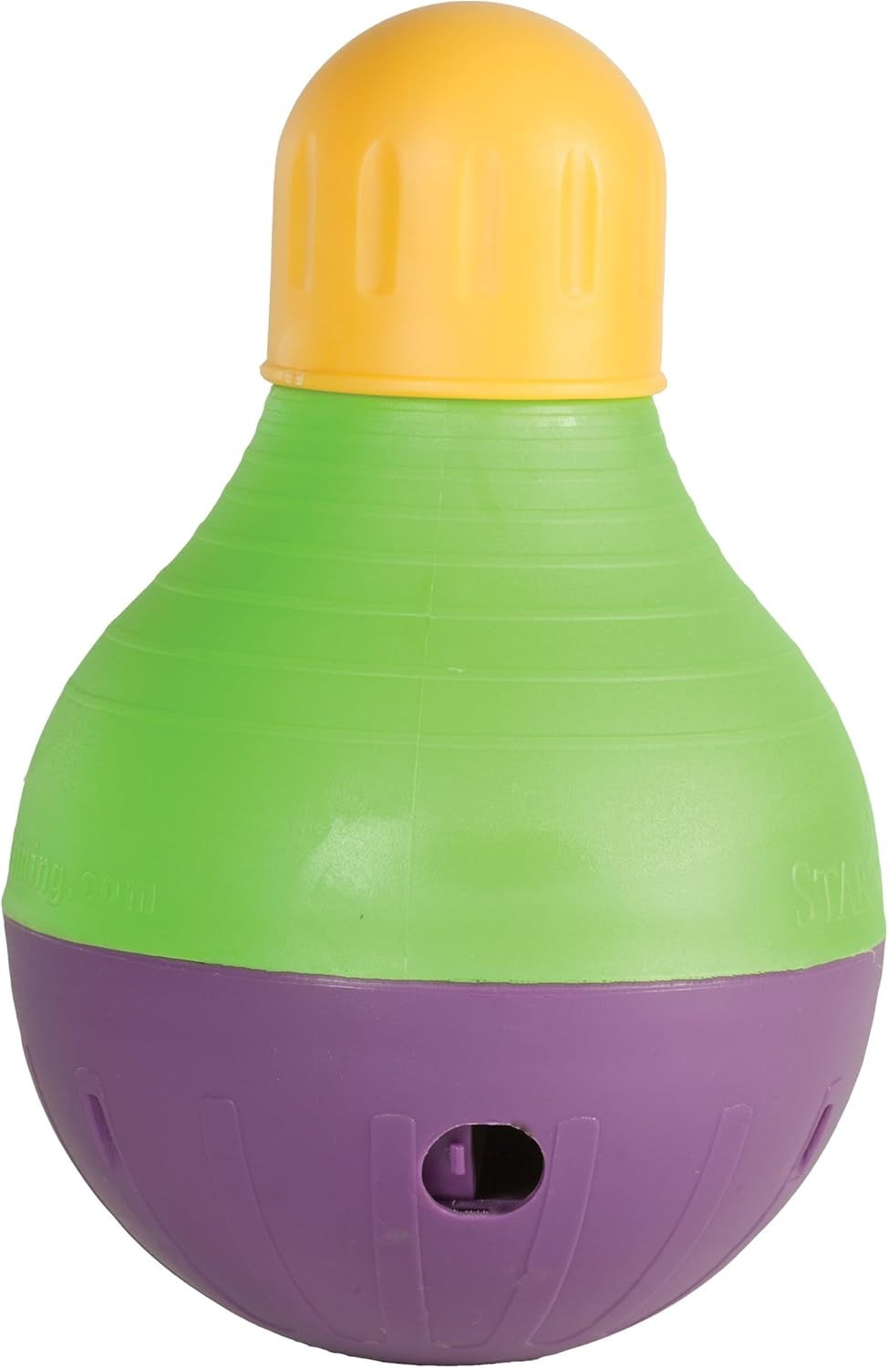 Engaging Bob-A-Lot Interactive Dog Toy - Large Size in Vibrant Yellow, Green & Purple