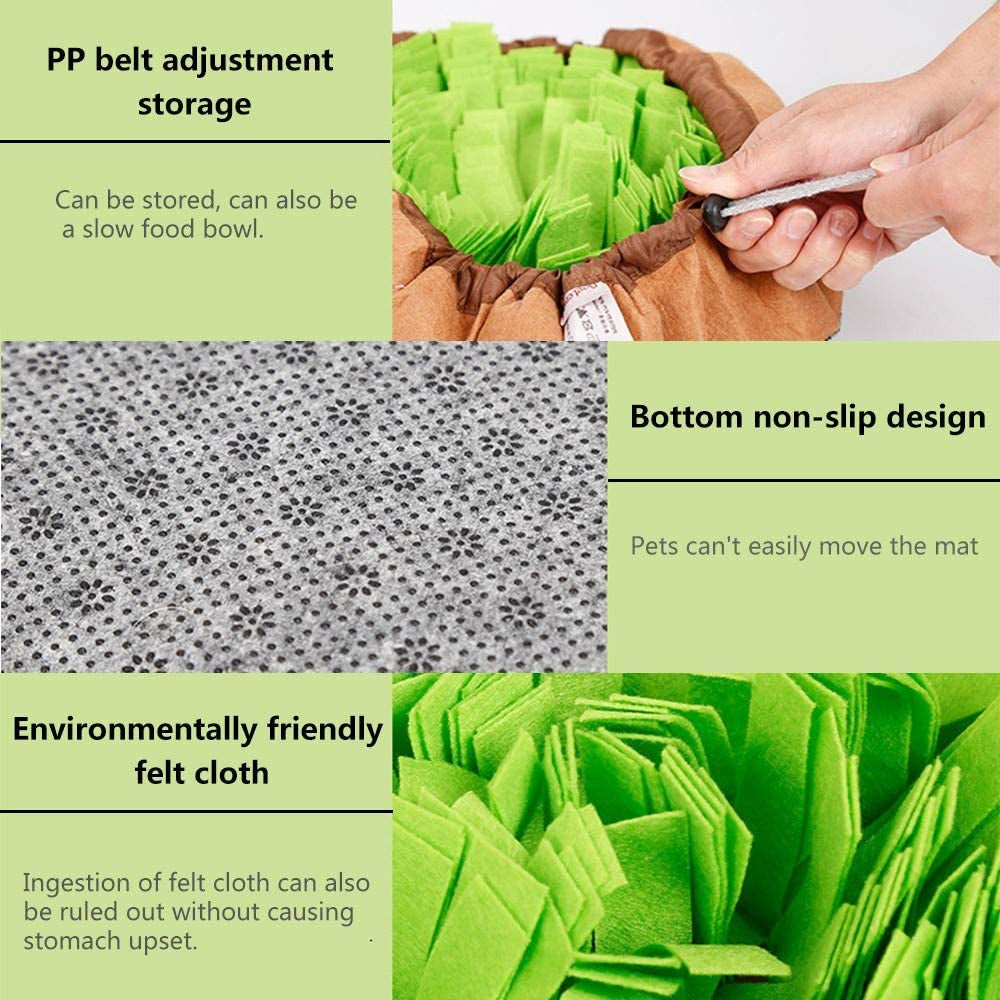 Interactive Pet Snuffle Mat for Dogs and Cats - Fun Foraging Game for Stress Relief and Boredom Busting! Perfect for Indoor and Outdoor Use!