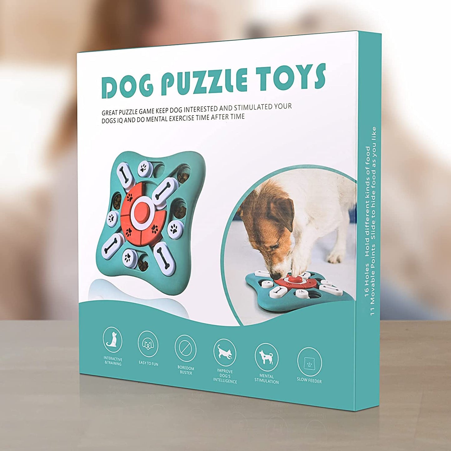 Interactive Dog Puzzle Toys - Treat Dispensing Enrichment for IQ Training and Brain Stimulation - Perfect Gifts for Puppies, Cats, and Dogs