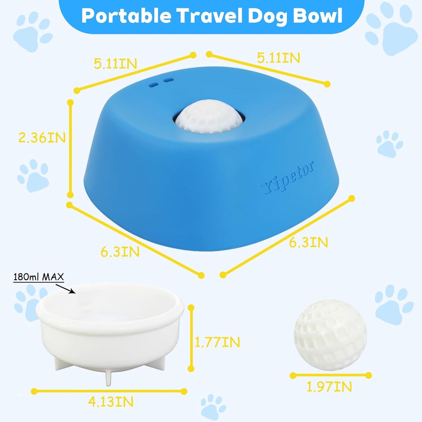 Enrichment Slow Feeder Dog Bowl - Lick & Treat Toy for Bone Broth & Yogurt - Perfect for All Breeds & Post-Op Nutrition