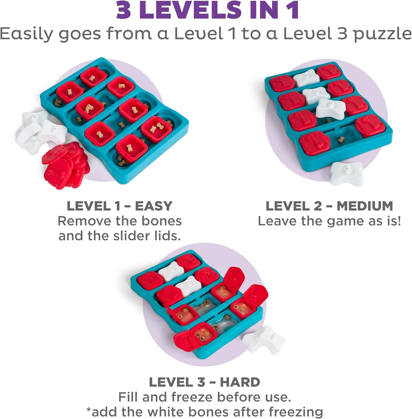 Nina Ottosson Dog Brick - Engaging Interactive Treat Puzzle Toy for Intermediate Dogs
