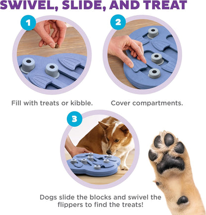 Nina Ottosson Dog Hide N' Slide - Engaging Intermediate Treat Puzzle Toy for Smart Dogs
