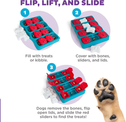 Nina Ottosson Dog Brick - Engaging Interactive Treat Puzzle Toy for Intermediate Dogs
