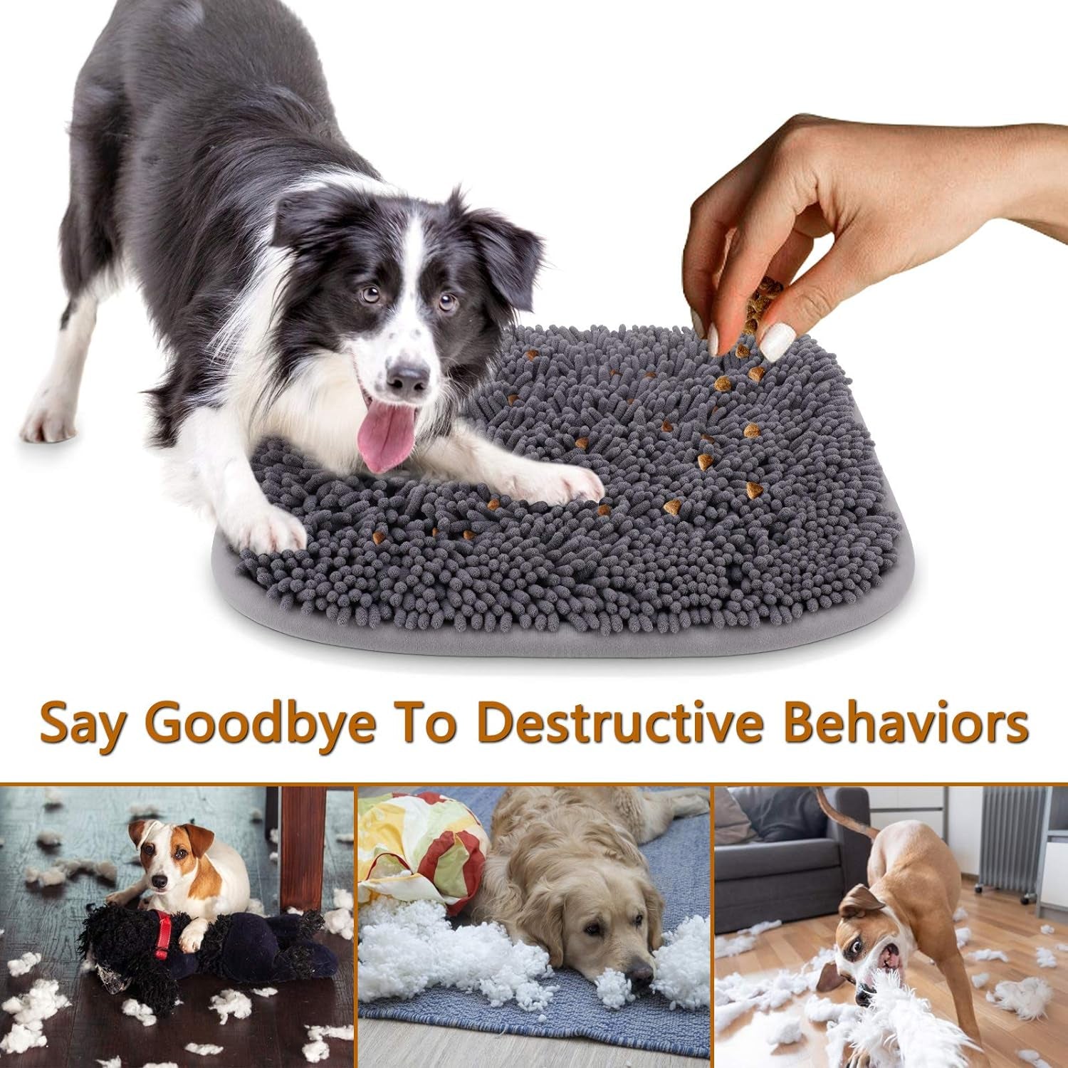 Interactive Snuffle Mat for Dogs - 17'' x 21'' Puzzle Toy for Boredom Relief & Natural Foraging Skills - Perfect for Small, Medium & Large Dogs