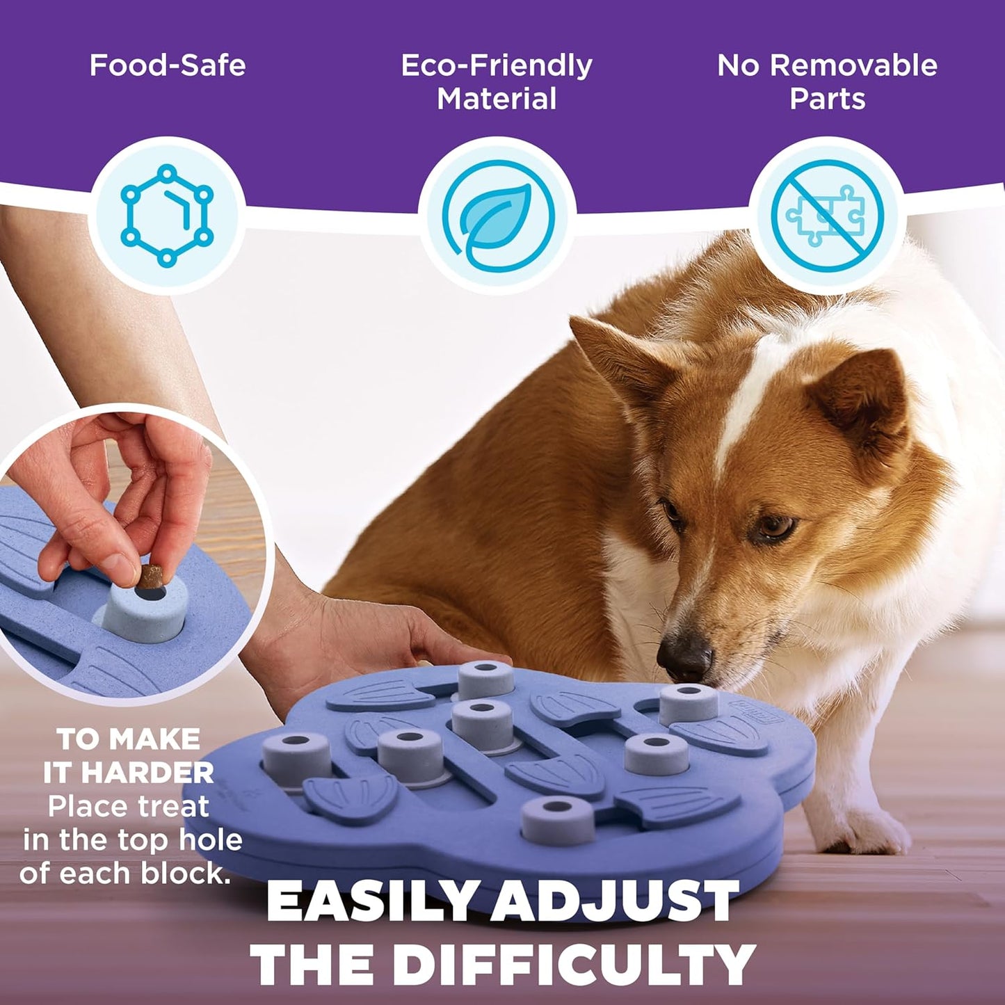 Nina Ottosson Dog Hide N' Slide - Engaging Intermediate Treat Puzzle Toy for Smart Dogs