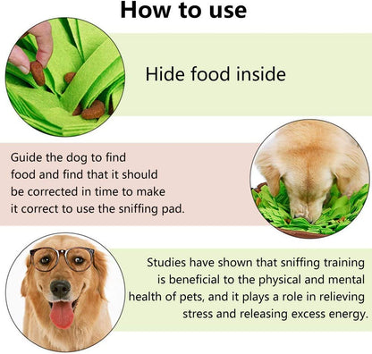 Interactive Pet Snuffle Mat for Dogs and Cats - Fun Foraging Game for Stress Relief and Boredom Busting! Perfect for Indoor and Outdoor Use!