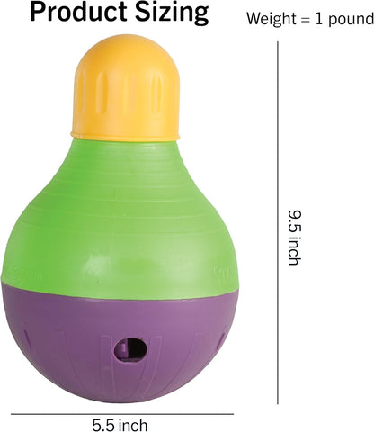 Engaging Bob-A-Lot Interactive Dog Toy - Large Size in Vibrant Yellow, Green & Purple