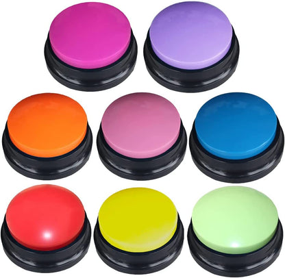 8 Color Voice Recording Buttons - Fun Communication Tool for Dogs, 30-Second Record & Playback, Perfect Gift for Home, Office & Study!